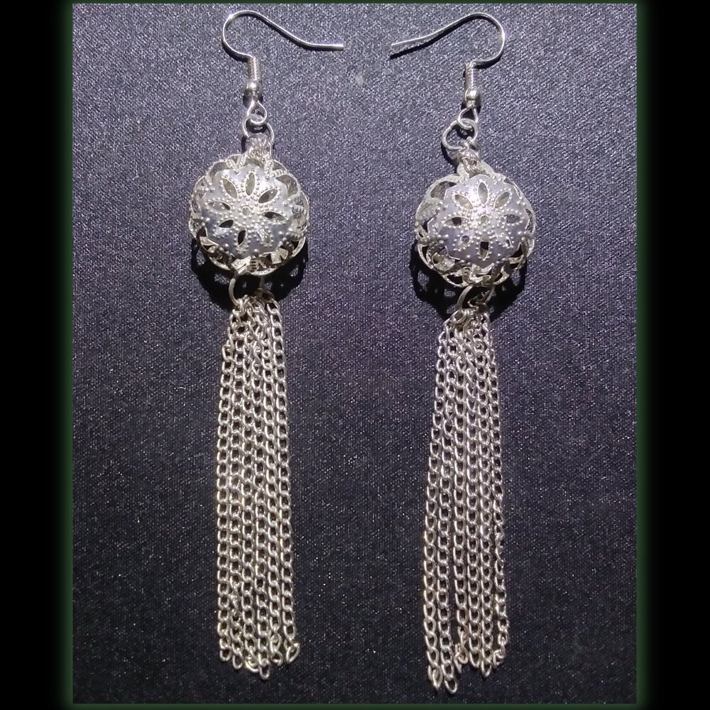 Silver Mandala Earrings